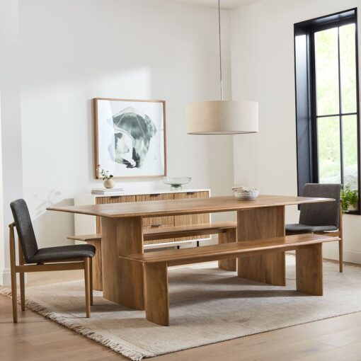 Bàn Ăn Gỗ Xoài Nguyên Khối (72", 86", 120")