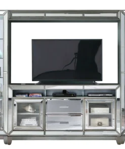 TỦ TIVI VỚI HAI KỆ BÊN KẾT HỢP ĐÈN LED!