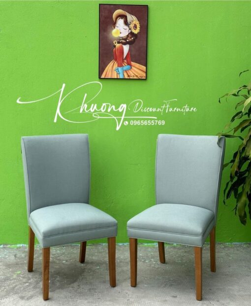 Ghế ăn vải bố mềm mại khung chân gỗ Caosu - Ảnh 2