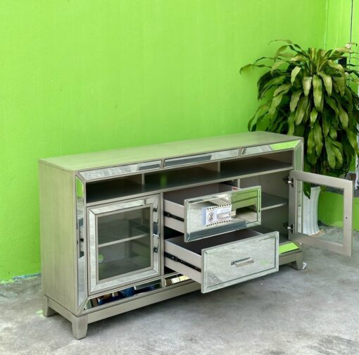TỦ TIVI VỚI HAI KỆ BÊN KẾT HỢP ĐÈN LED! - Ảnh 5