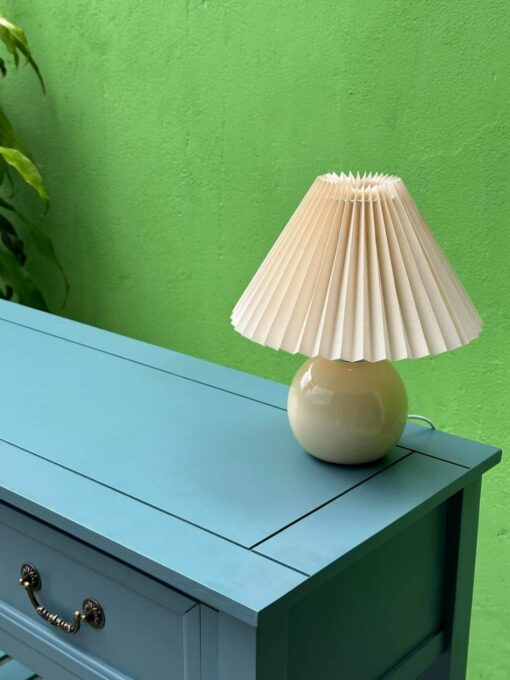 Bàn gỗ kiểu dáng hiện đại U-STYLcó 2 ngăn kéo đựng đồ và kệ dưới cùng để lối vào, hành lang, phòng ăn, bếp - Màu xanh lá cây - Ảnh 5