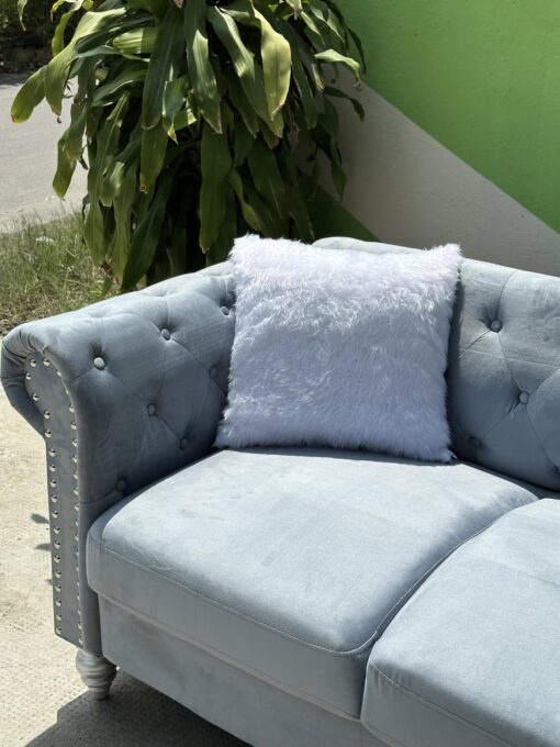 Ghế sofa cố định Furniture World 2073 màu xanh ngọc nhung - Ảnh 6