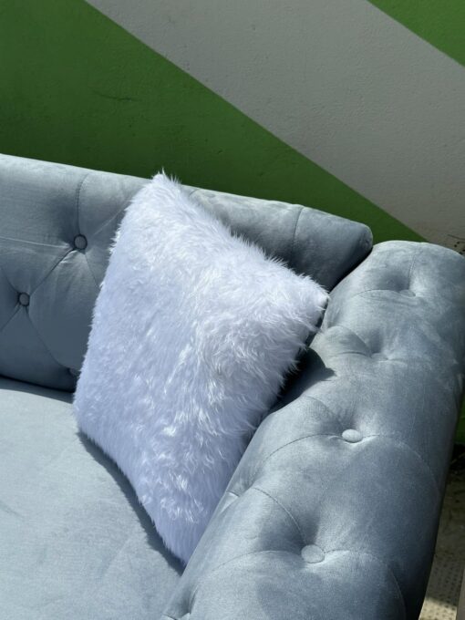 Ghế sofa cố định Furniture World 2073 màu xanh ngọc nhung - Ảnh 5