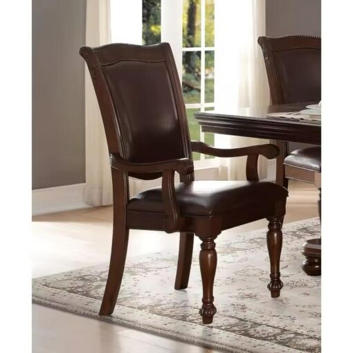 Ghế bành ăn bằng gỗ Simmons màu nâu anh đào (Bộ 2 chiếc) - Ảnh 4
