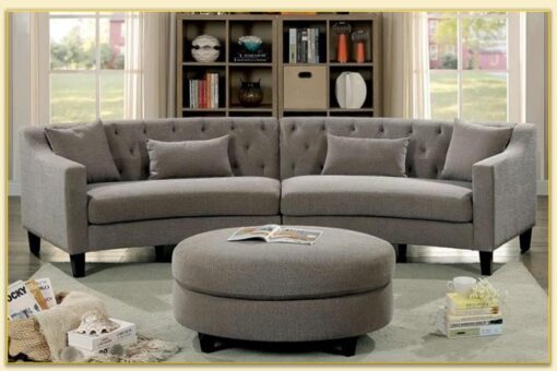 Ghế bành 2 mảnh vải lanh màu be Deidre Living Room Sofa - Ảnh 6