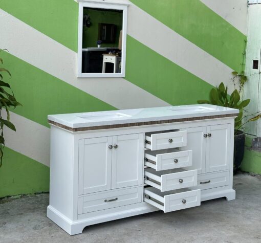 Bộ chậu rửa đôi đứng Deborah 72" - Ảnh 7