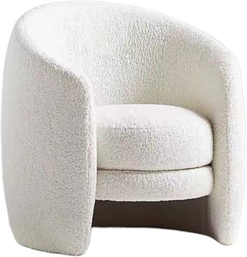 Ghế sofa Bean Bag vải đơn màu trắng tròn phòng khách thư giãn - Ảnh 3