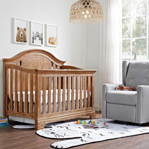 Cũi trẻ em Macy 4 trong 1 Rustic Wood có thể chuyển đổi