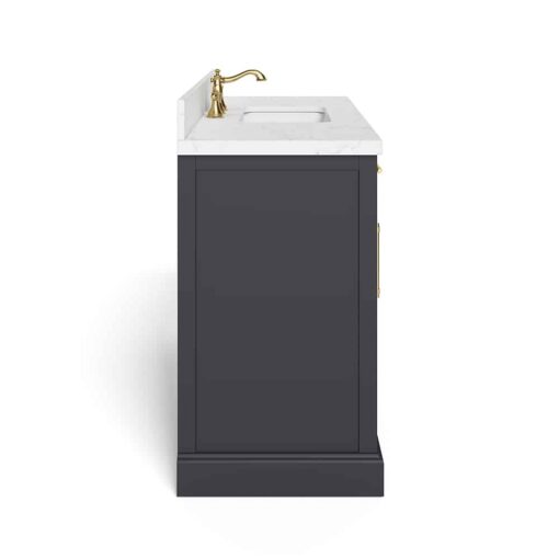 Bồn rửa mặt đơn bằng đồng thau và đen Onyx 48inch - Ảnh 5